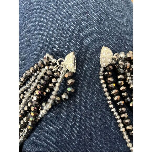 Slate Magnetic Closure Multi-Strand Beaded Necklace - Picture 6 of 7